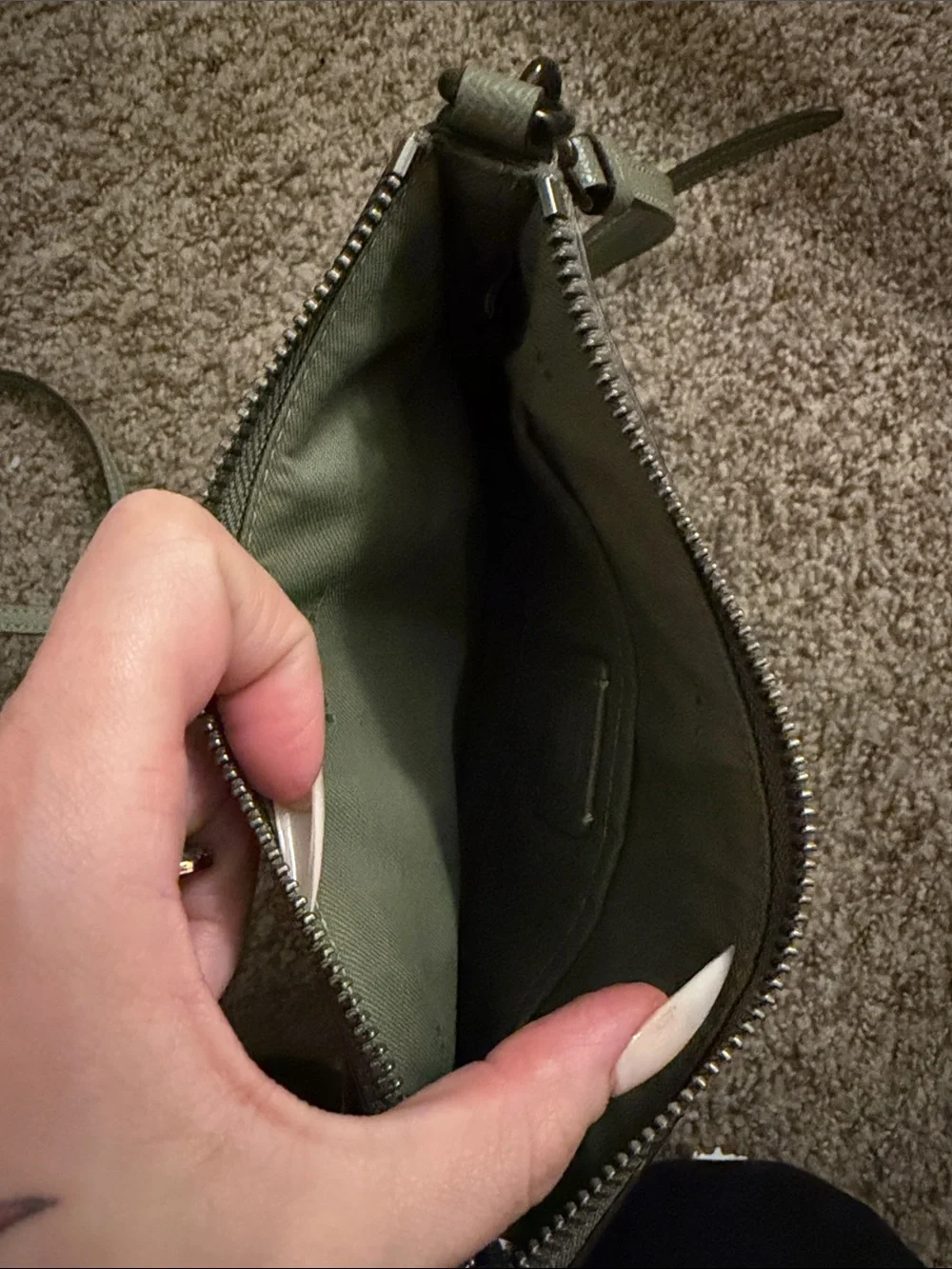 Coach Olive Green Leather Messenger Crossbody